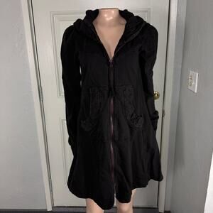 Prairie Underground Women's Sweatshirt S Long Cotton Hooded Bohemian Organic FF2